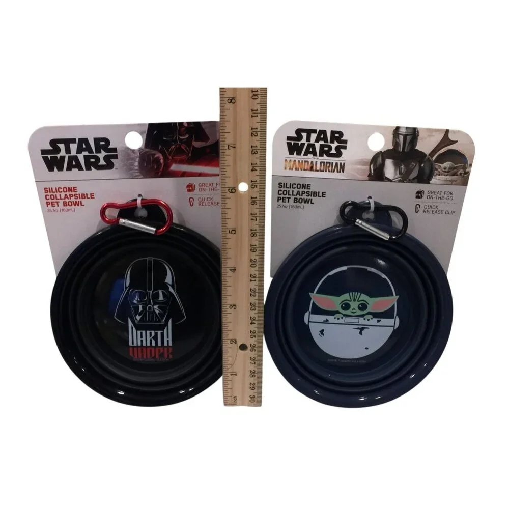 Disney Star Wars Silicone Collapsible Pet Bowls Darth Vader The Child